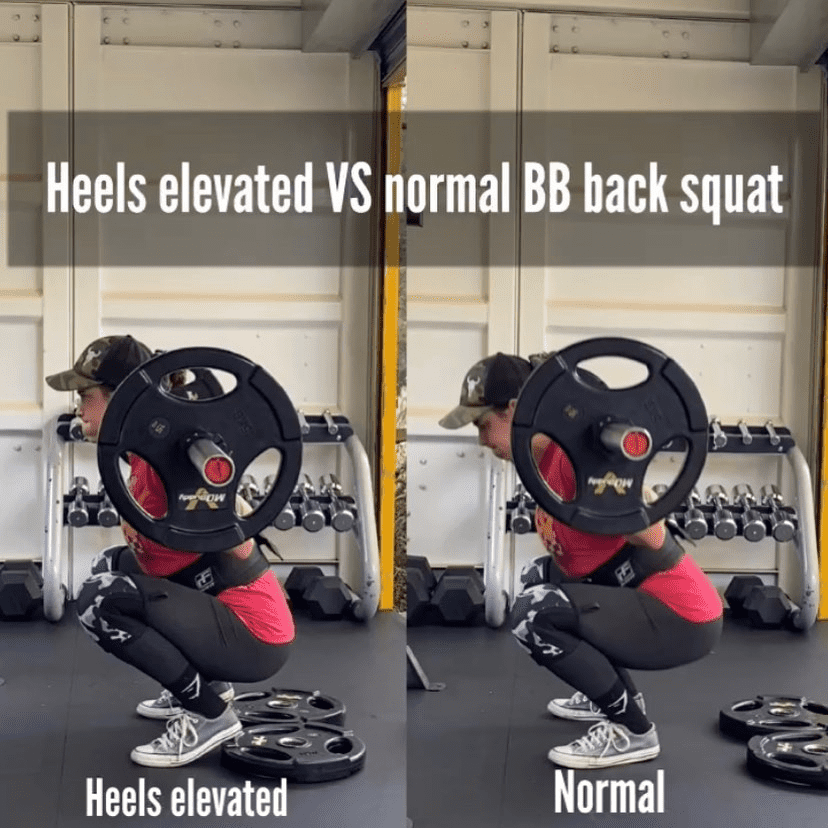 standing on plate squat
