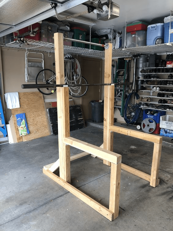 wooden squat rack