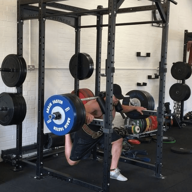 hand supported safety bar split squat