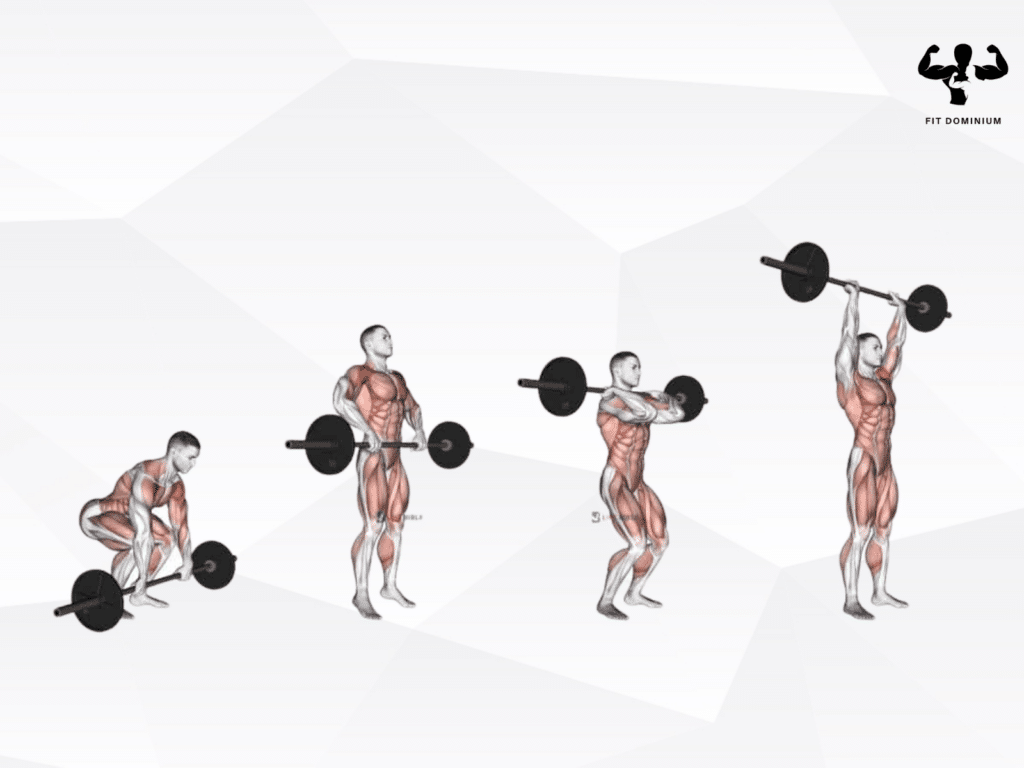 how to the barbell clean and press