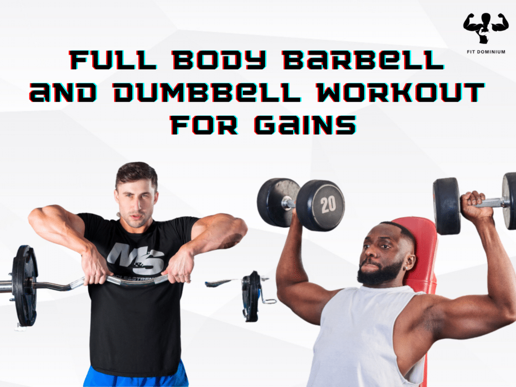 Full body barbell and dumbbell workout